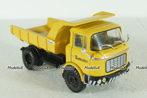 Barreiros Puma Truck Cassone Ribaltabile Movimento Terra 2-Assi 1961, Yellow Camiones y Autobuses, Salvat 1:43