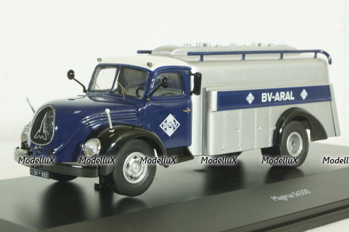 Magirus S6500 fuel truck Aral darkblue, Schuco 1:43