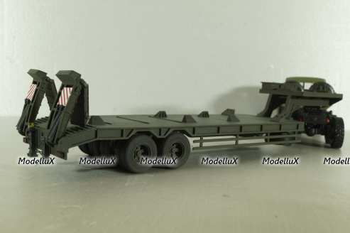 КВСЗ-5001.000 2-х осный п/прицеп-тяжеловоз, хаки, Modellux 1:43