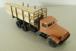 Краз-219Б лесовоз, оранжевый, с бревнами Modellux 1:43