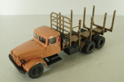 Краз-219Б лесовоз, оранжевый, с бревнами Modellux 1:43