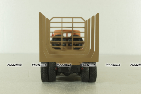 Краз-219Б лесовоз, оранжевый, с бревнами Modellux 1:43