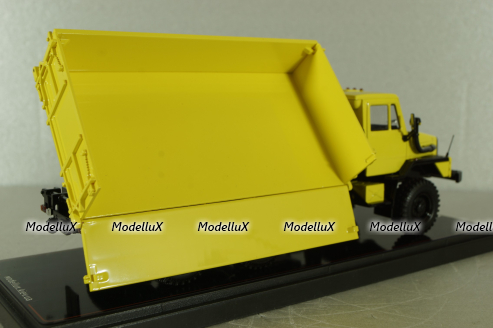 Урал-55223 с/х самосвал с трехсторонней разгрузкой, желтый, TruckTyr 1:43
