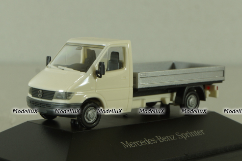 Mercedes Sprinter truck (W901) 1995, white/grey, B66000031, Herpa 1:87