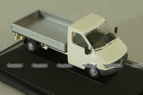 Mercedes Sprinter truck (W901) 1995, white/grey, B66000031, Herpa 1:87