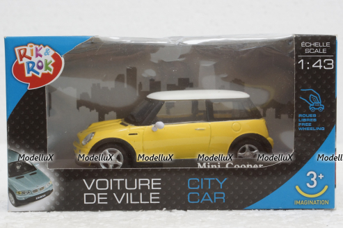 Mini Cooper, yellow, 107977, Rik&Rok (Cararama) 1:43