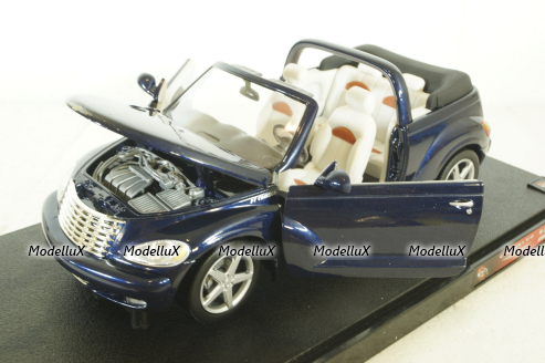 Chrysler PT cruiser cabrio, blue, 53839,  Hotwheels 1:18