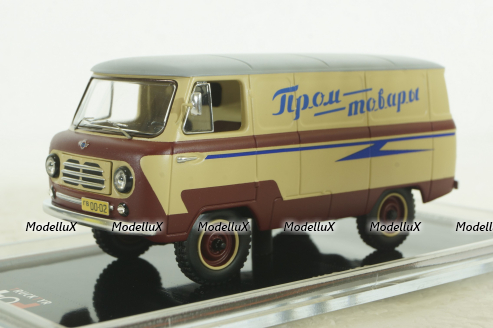 Уаз-450 Промтовары 1958, бежевый/бордовый, TruckTyr 1:43