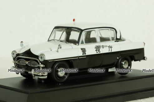Toyopet Crown Police Car, black/white, Ebbro 1:43