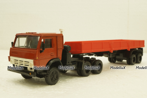 Камаз-5410, с полуприцепом, красный, Элекон 1:43