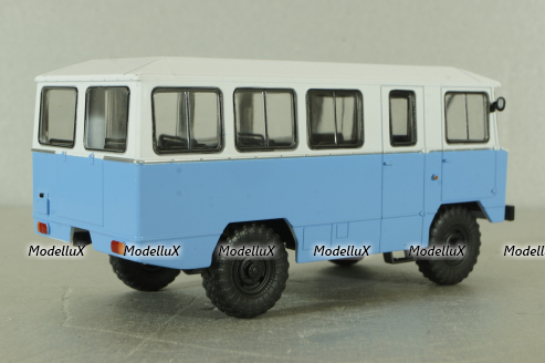 АПП-66 автобус 4х4 голубой, Наши Автобусы №19, Modimio 1:43