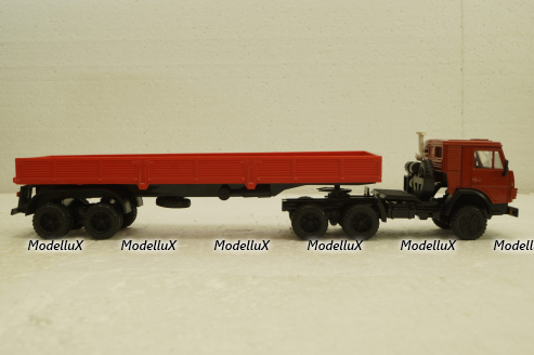 Камаз-5410, с полуприцепом, красный, Элекон 1:43