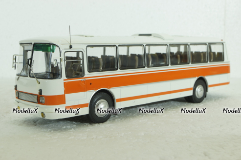 Лаз-699Р 1981, бело/оранжевый, автобус, DEM009, DEMPRICE 1:43