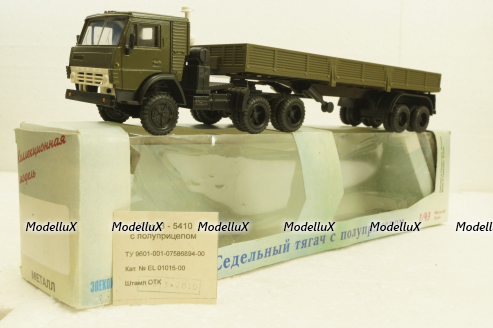 Камаз-5410, с полуприцепом, зеленый, Элекон 1:43
