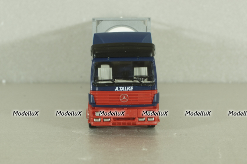 Mercedes SK 1850 LS tractor with semi-trailer tank "Alfred Talke" 1994, blue/white, 143004, Herpa 1:87