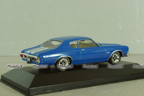 Chevrolet Chevelle SS 454 1970, blue, American Cars №6, DAM006, American cars, Altaya 1:43