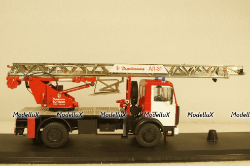 АЛ-31 (Маз-5337) Пожарная автолестница, Мастерская Молотков 1:43