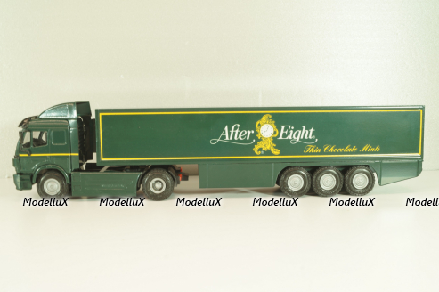 Mercedes-Benz SK 1850 LS tractor with semi-trailer tank "After Eight" 1994, green, 313,  NZG 1:43