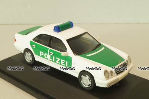 Mercedes-Benz E320 (W210)  Polizei 1995, white/green, B66005728, Herpa 1:43