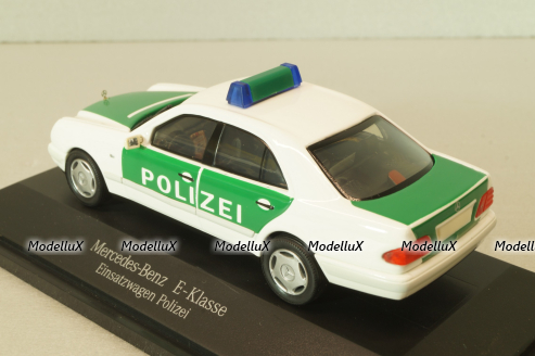 Mercedes-Benz E320 (W210)  Polizei 1995, white/green, B66005728, Herpa 1:43