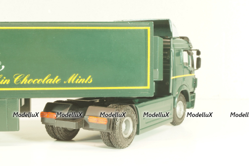 Mercedes-Benz SK 1850 LS tractor with semi-trailer tank "After Eight" 1994, green, 313,  NZG 1:43
