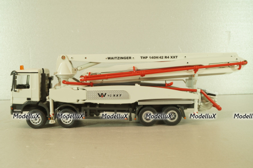Mercedes-Benz Actros 4141 4-axle, Waitzinger 42XXT Concrete pump, B66000806, NZG 1:50 Уценка!