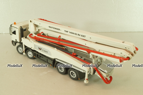 Mercedes-Benz Actros 4141 4-axle, Waitzinger 42XXT Concrete pump, B66000806, NZG 1:50 Уценка!