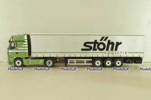Mercedes-Benz Actros FH25 GigaSpace 4x2 2012 with semi-trailer "Stohr", green/silver, 8622/03, NZG 1:50