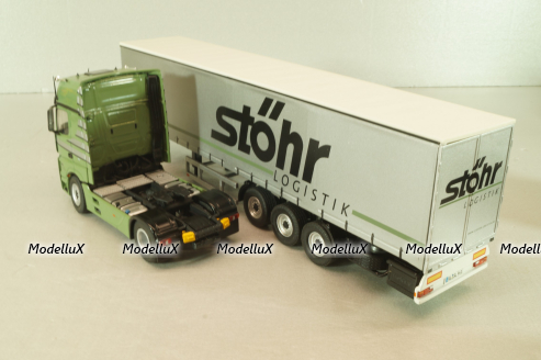 Mercedes-Benz Actros FH25 GigaSpace 4x2 2012 with semi-trailer "Stohr", green/silver, 8622/03, NZG 1:50