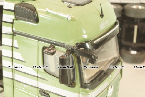 Mercedes-Benz Actros FH25 GigaSpace 4x2 2012 with semi-trailer "Stohr", green/silver, 8622/03, NZG 1:50
