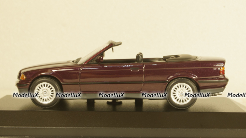 BMW 3-SERIES E36 CABRIOLET - 1993 - PURPLE METALLIC, 940023331, Maxichamps 1:43