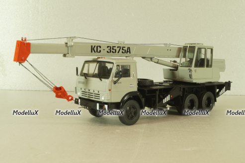 КС-3575А(53213) Автокран на шасси Камаз-53213, серый, Автоистория 1:43