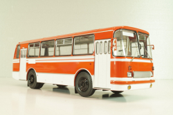 ЛАЗ-695Н (1981), красный/белый, DEMPRICE 1:43 