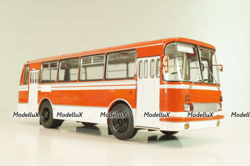 ЛАЗ-695Н (1981), красный/белый, DEMPRICE 1:43 