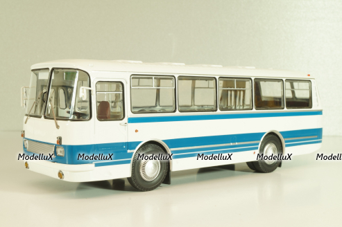 ЛАЗ-695Н (1981), белый/синий, DEMPRICE 1:43 