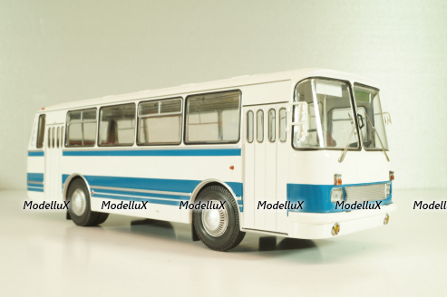 ЛАЗ-695Н (1981), белый/синий, DEMPRICE 1:43 