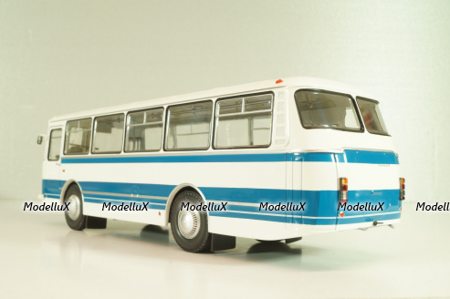 ЛАЗ-695Н (1981), белый/синий, DEMPRICE 1:43 