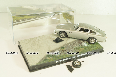 Aston Martin DB5 from movie "Goldfinger" 1964, grey, James Bond Modellauto Collection №1, Altaya 1:43