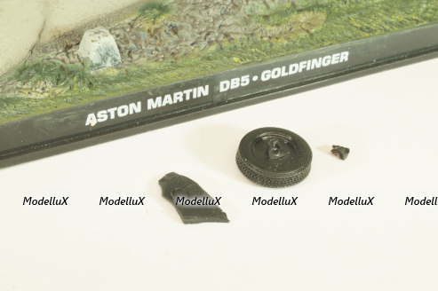 Aston Martin DB5 from movie "Goldfinger" 1964, grey, James Bond Modellauto Collection №1, Altaya 1:43