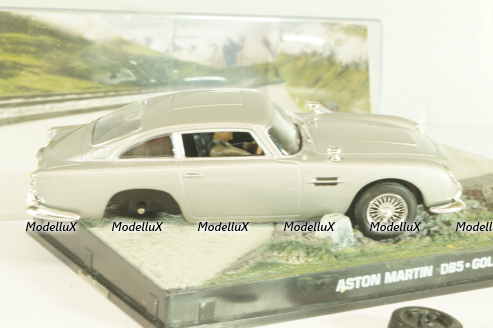 Aston Martin DB5 from movie "Goldfinger" 1964, grey, James Bond Modellauto Collection №1, Altaya 1:43