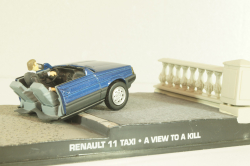 Renault 11 Taxi from movie "A view to a kill" 1985, blue, James Bond Modellauto Collection, Altaya 1:43