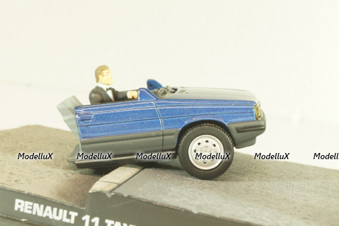 Renault 11 Taxi from movie "A view to a kill" 1985, blue, James Bond Modellauto Collection, Altaya 1:43
