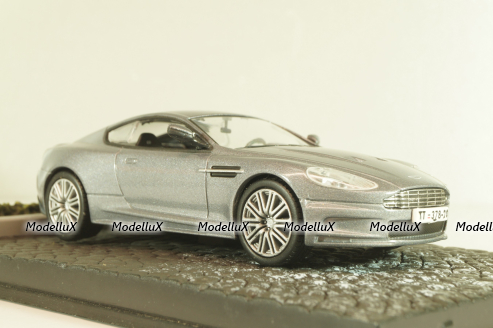 Aston Martin DBS from movie "Casino Royale" 2006, silver, James Bond Modellauto Collection #5, Altaya 1:43
