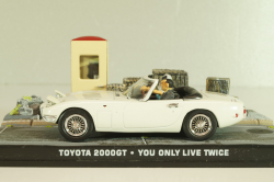 Toyota 2000 GT from movie "You only live twice" 1967, white, James Bond Modellauto Collection #7, Altaya 1:43