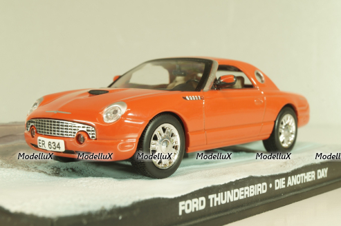 Ford Thunderbird from movie "Die another day" 2002, oranger, James Bond Modellauto Collection #27 , Altaya 1:43