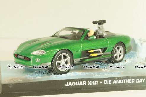 Jaguar XKR from movie "Die another day" 2002, green, James Bond Modellauto Collection №6, Altaya 1:43