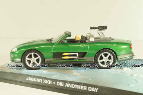 Jaguar XKR from movie "Die another day" 2002, green, James Bond Modellauto Collection №6, Altaya 1:43