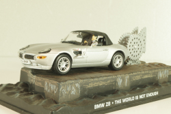 BMW Z8 from movie "The world is not enough" 1999, silver, James Bond Modellauto Collection №4 , Altaya 1:43