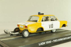 Ваз-2103 Жигули from movie "The living daylights" 1987, yellow/white, James Bond Modellauto Collection #26, Altaya 1:43