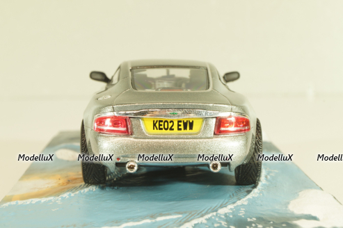 Aston Martin V12 Vanquish from movie "Die another day" 2002, silver, James Bond Modellauto Collection №2, Altaya 1:43